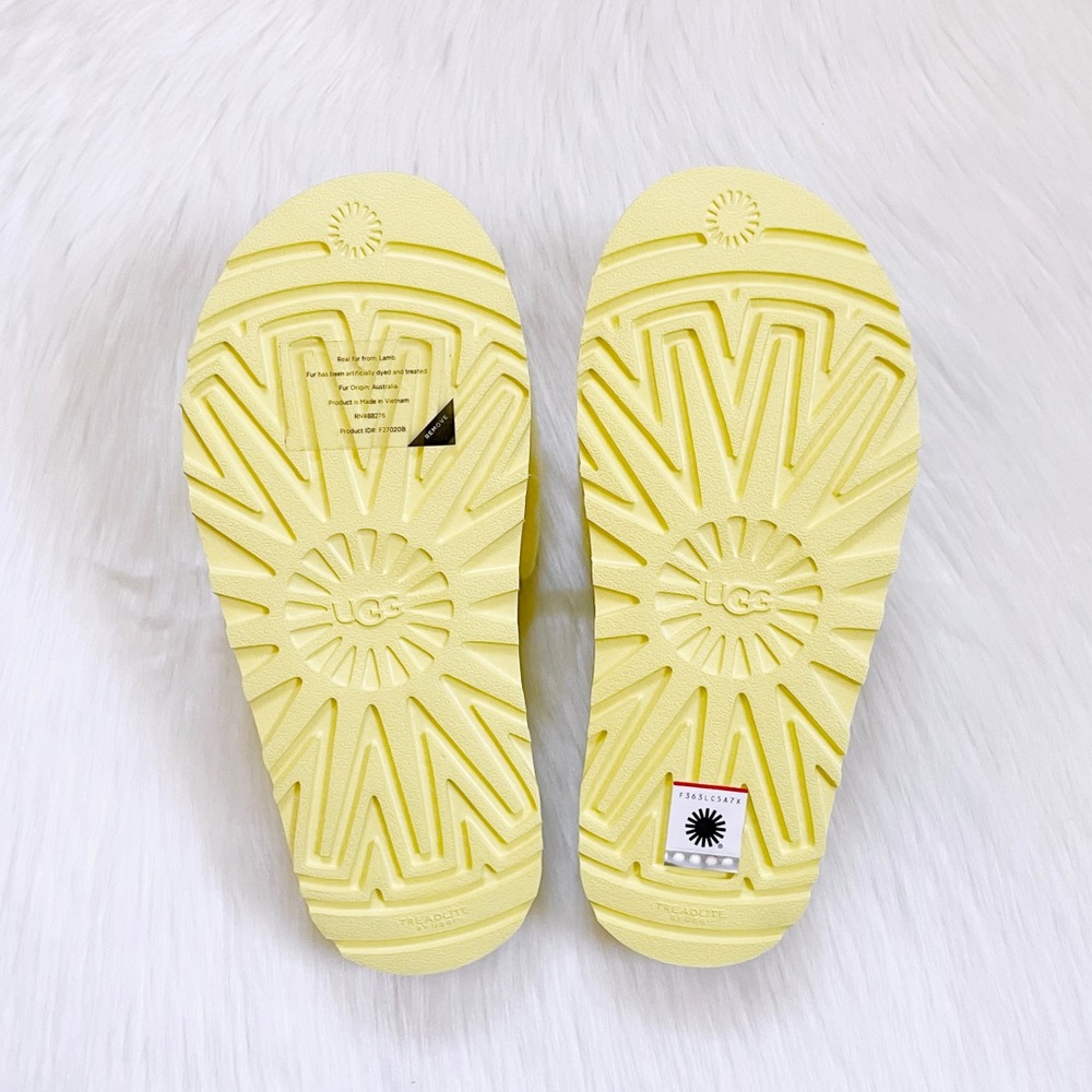 UGG Women’s Laton Fur Slides In Margarita - Picture 7 of 7